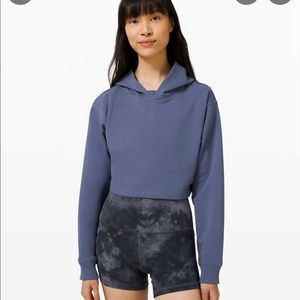 Lululemon All Yours Cropped Hoodie - Ink Blue